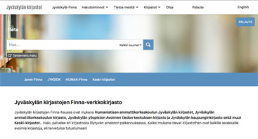 jyvaskyla.finna.fi screenshot