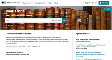 vaari.finna.fi screenshot